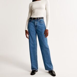 Abercrombie & Fitch Medium Marble High Rise Loose Jean